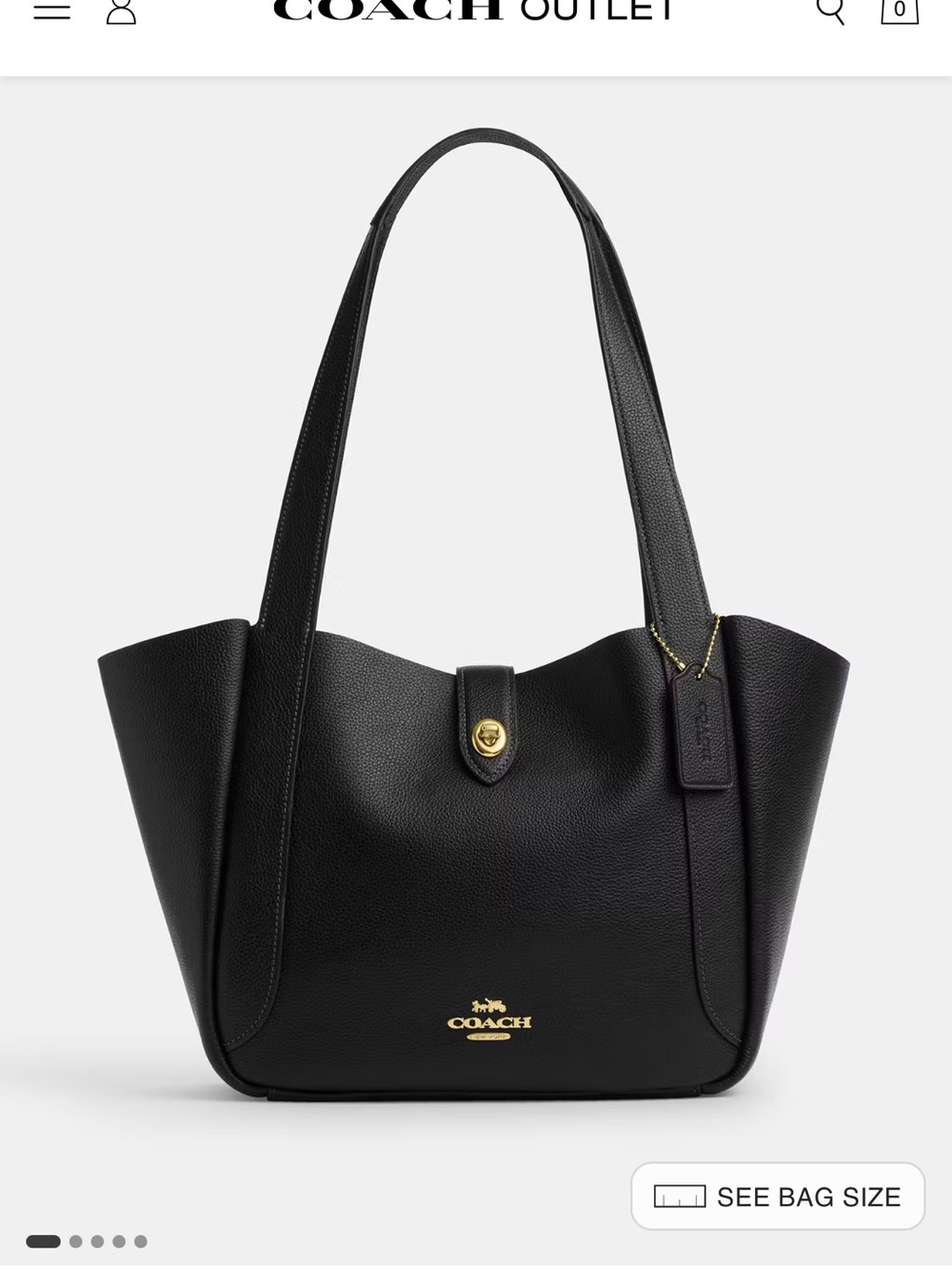 Coach Hadley Turnlock Tote Bag